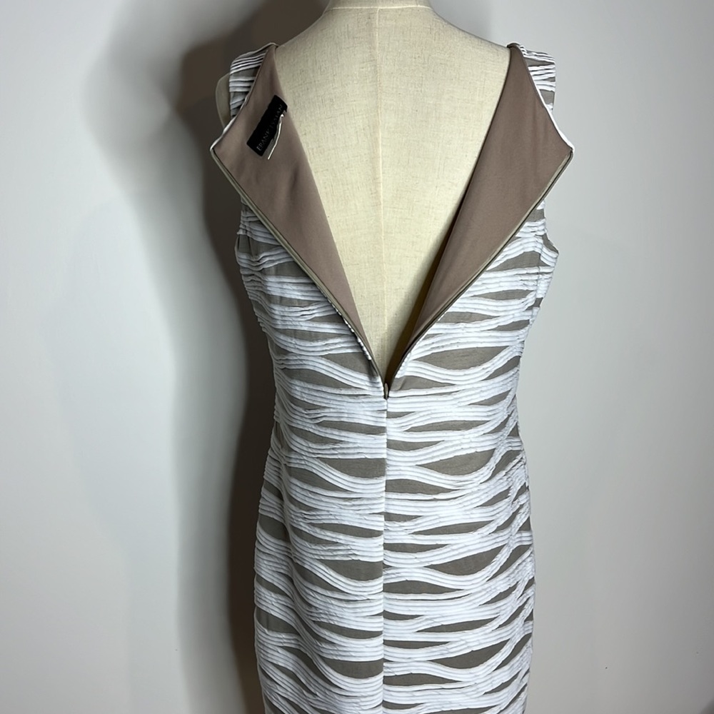 Franklyman design USA cream white stretch dress - Picture 6 of 9